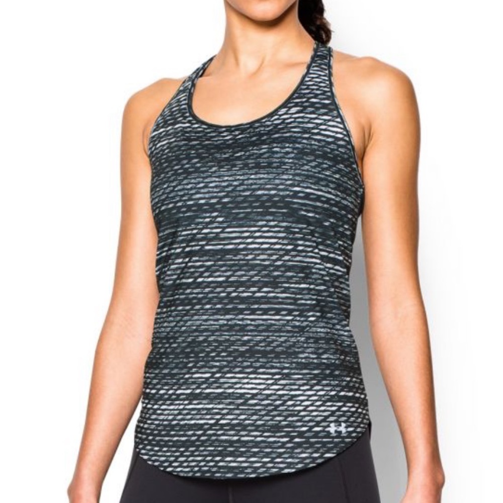 LIKE NEW UNDER ARMOUR WOMEN'S FLY BY PRINTED RUN TANK